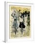 Girls Cycling, Autumn-Paul Fischer-Framed Art Print