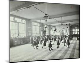 Girls Dancing around a Maypole, Hugon Road School, Fulham, London, 1907-null-Mounted Photographic Print
