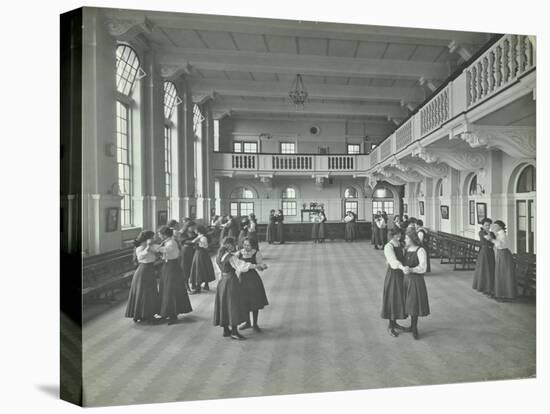 Girls Dancing in the Assembly Hall, Clapham Secondary School, London, 1910-null-Stretched Canvas