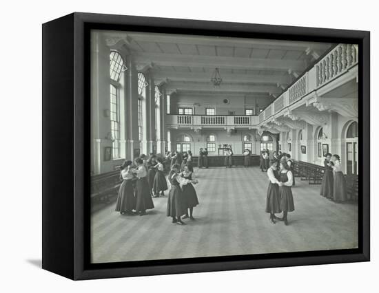 Girls Dancing in the Assembly Hall, Clapham Secondary School, London, 1910-null-Framed Stretched Canvas