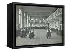 Girls Dancing in the Assembly Hall, Clapham Secondary School, London, 1910-null-Framed Stretched Canvas