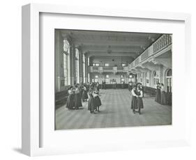 Girls Dancing in the Assembly Hall, Clapham Secondary School, London, 1910-null-Framed Photographic Print