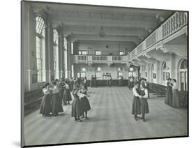 Girls Dancing in the Assembly Hall, Clapham Secondary School, London, 1910-null-Mounted Photographic Print