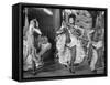 Girls Dancing the Can-Can at Baltarbarin Nightclub in Paris-null-Framed Stretched Canvas
