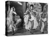 Girls Dancing the Can-Can at Baltarbarin Nightclub in Paris-null-Stretched Canvas