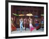 Girls Dancing with Coourful Parasols at the Ethnic Minorities Park, Beijing, China, Asia-Christian Kober-Framed Photographic Print