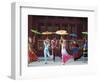 Girls Dancing with Coourful Parasols at the Ethnic Minorities Park, Beijing, China, Asia-Christian Kober-Framed Photographic Print