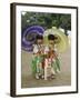 Girls Dressed in Kimono, Shichi-Go-San Festival (Festival for Three, Five, Seven Year Old Children)-null-Framed Premium Photographic Print