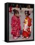 Girls Dressed in Kimono, Shichi-Go-San Festival (Festival for Three, Five, Seven Year Old Children)-null-Framed Stretched Canvas