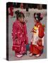 Girls Dressed in Kimono, Shichi-Go-San Festival (Festival for Three, Five, Seven Year Old Children)-null-Stretched Canvas