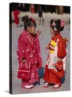 Girls Dressed in Kimono, Shichi-Go-San Festival (Festival for Three, Five, Seven Year Old Children)-null-Stretched Canvas