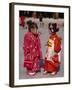 Girls Dressed in Kimono, Shichi-Go-San Festival (Festival for Three, Five, Seven Year Old Children)-null-Framed Premium Photographic Print