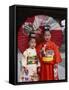 Girls Dressed in Kimono, Shichi-Go-San Festival (Festival for Three, Five, Seven Year Old Children)-null-Framed Stretched Canvas