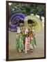 Girls Dressed in Kimono, Shichi-Go-San Festival (Festival for Three, Five, Seven Year Old Children)-null-Framed Photographic Print