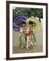 Girls Dressed in Kimono, Shichi-Go-San Festival (Festival for Three, Five, Seven Year Old Children)-null-Framed Photographic Print