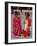 Girls Dressed in Kimono, Shichi-Go-San Festival (Festival for Three, Five, Seven Year Old Children)-null-Framed Photographic Print