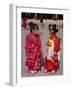 Girls Dressed in Kimono, Shichi-Go-San Festival (Festival for Three, Five, Seven Year Old Children)-null-Framed Photographic Print