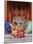 Girls Dressed in Kimono, Shichi-Go-San Festival (Festival for Three, Five, Seven Year Old Children)-null-Mounted Photographic Print
