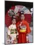 Girls Dressed in Kimono, Shichi-Go-San Festival (Festival for Three, Five, Seven Year Old Children)-null-Mounted Photographic Print