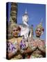 Girls Dressed in Traditional Dancing Costume at Wat Mahathat, Sukhothai, Thailand-Steve Vidler-Stretched Canvas