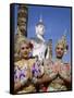 Girls Dressed in Traditional Dancing Costume at Wat Mahathat, Sukhothai, Thailand-Steve Vidler-Framed Stretched Canvas