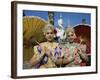 Girls Dressed in Traditional Dancing Costume at Wat Mahathat, SUKhothai, Thailand-Steve Vidler-Framed Photographic Print