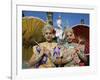 Girls Dressed in Traditional Dancing Costume at Wat Mahathat, SUKhothai, Thailand-Steve Vidler-Framed Photographic Print