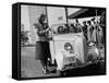 Girls Examining the New Crosley Car at the New York World Fair-null-Framed Stretched Canvas