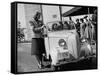 Girls Examining the New Crosley Car at the New York World Fair-null-Framed Stretched Canvas