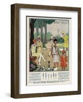 Girls Fashions 1929-null-Framed Art Print