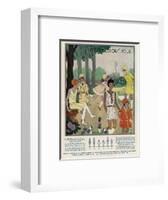 Girls Fashions 1929-null-Framed Art Print