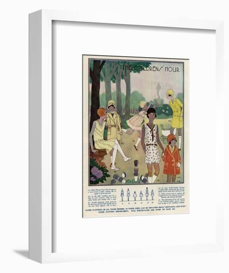 Girls Fashions 1929-null-Framed Art Print