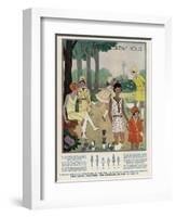 Girls Fashions 1929-null-Framed Art Print