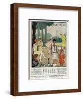 Girls Fashions 1929-null-Framed Art Print