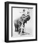 Girls Free Ride on Elephant-null-Framed Art Print