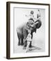 Girls Free Ride on Elephant-null-Framed Art Print