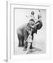 Girls Free Ride on Elephant-null-Framed Art Print