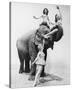 Girls Free Ride on Elephant-null-Stretched Canvas