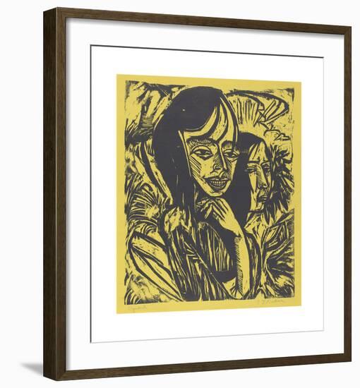 Girls from Fehmarn-Ernst Ludwig Kirchner-Framed Premium Giclee Print