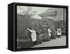 Girls Gardening and Reading in a Roof Top Garden, White Lion Street School, London, 1912-null-Framed Stretched Canvas