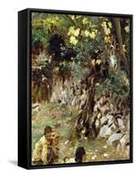 Girls Gathering Blossoms, Valdemosa, Majorca-John Singer Sargent-Framed Stretched Canvas