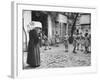 Girls Gathering in the Courtyard of the Mission, Nuns Nearby-null-Framed Photographic Print