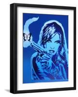 Girls Guns and Butterflies-Abstract Graffiti-Framed Giclee Print