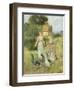 Girls Herding Geese-Henry John Yeend King-Framed Giclee Print