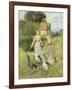 Girls Herding Geese-Henry John Yeend King-Framed Giclee Print