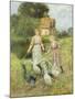 Girls Herding Geese-Henry John Yeend King-Mounted Giclee Print