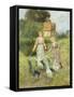 Girls Herding Geese-Henry John Yeend King-Framed Stretched Canvas