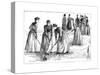 Girls Hockey 1890-null-Stretched Canvas