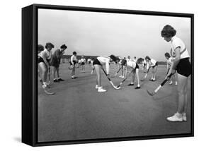 Girls Hockey Match, Airedale School, Castleford, West Yorkshire, 1962-Michael Walters-Framed Stretched Canvas