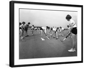 Girls Hockey Match, Airedale School, Castleford, West Yorkshire, 1962-Michael Walters-Framed Photographic Print